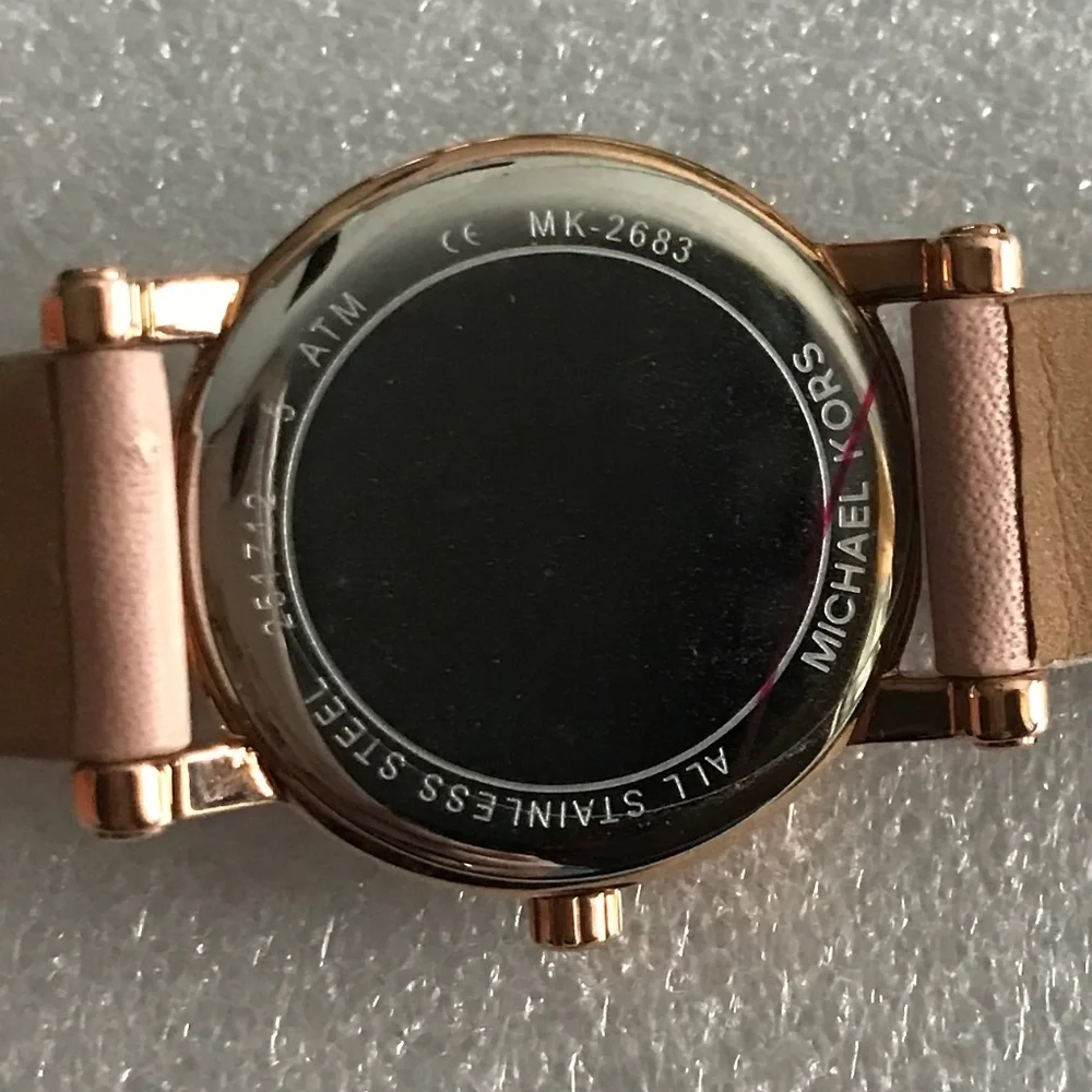 Michael Kors Petite Norie Pave Rose Gold Tone Mother of Pearl Dial Ladies Watch